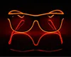 Blinkende El Wire LED -Brille Luminöser Party Dekoratives Licht Klassisches Geschenk Helles LED Light Up Party Sonnenbrille 12pcs lot294s