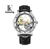 IK colouring Man Watch 5ATM Waterproof Luxury Transparent Case Stainless Steel Band Male Mechanical Wristwatch Relogio Masculino