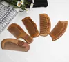 Natural peach combs thickened carved wood combs Anti-static massage scalp health portable hair comb wedding favor Women's gifts