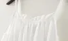 Wholesale-ファッションタンクトップス新鮮なアートスタイルホワイトサントップ中空アウトレース裾素敵なソフトコットンレディキャリーマイスの家の家無料女性の服