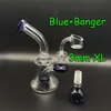 3 Farben Glasbongs Bohrinseln mit kostenlosen 3mmXL dicken Quarz-Banger-Nagel 6 Zoll weiblich 14mm Becher Bong Dab Rigs Wasserpfeifen