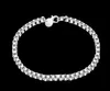 Argent 925 14g bracelets 4mm box bracelet bijoux fashion350H