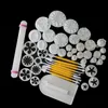 Tools 46 PCS/SET 14 kinds Flower Cake decorating tools Fondant Cake's Mold set With Cakes Smoother Polisher rolling pin brush Cutter Mol