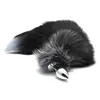 Black Faux Fox Tail для взрослых игрушек для анального вставки Anal Plug Spopper Butt Toy Sex Product #R21