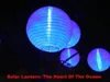Ev Tatil Bahçesi Decation 10quot Güneş Powered LED Işık Çin Naylon Kumaş Fener Lambası Aydınlatma Bahçe Açık Havada