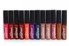 12 colori Popfeel MATTE lucidalabbra per labbra cosmetiche MATTE crema labbra, stick labbra, 144 pezzi / lotto DHL