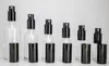 Lot de gros flacons de pulvérisation en verre transparent 10 ml 15 ml 20 ml 30 ml 50 ml 100 ml bouteilles rechargeables portables avec atomiseur de parfum bouchon noir