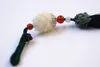 Ręczna rzeźba Natural White Bodhi Root Lotus Tassel Hidden wiciokrzew Lucky Charm Wail