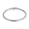 S065 Toppkvalitet 925 Sterling Silver Snake Chain Halsband 4mm (20inches) Armband (8inches) Mode smycken för män Gratis frakt