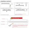 8ft LED-verlichtingsarmaturen v-vorm T8 LED buis licht 8ft 2ft 4ft 5ft 6ft 8 voet 120W dubbele rij lamp lichten AC85-277V linkabel winkel licht