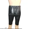 Boxer noir Sexy en Latex à longues jambes, slip avec bande élastique, pantalon en caoutchouc, culotte, 00858720777