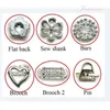 100pcs 36mm Mini Crown Brooch Pin Silver Tone Clear Rhinestone Crystal Brooches Elegant Wedding Party Buckle
