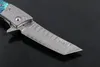 Высокое качество 2 стиль Дамаск Флиппер складной нож VG10 Dimascuss Steel Tanto Point Blade EDC Карманные ножи с кожаной оболочкой