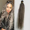 T1B/Gray ombre grey hair weave mongolian kinky curly hair grey curly bundles 100g grey kinky weave hair 1PCS double weftno tangle free