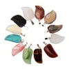 Wholesale Mix Genuine Stone Beads Agate Carving Leaf Leaves Shape Natural Stone Graduated Pendant Charms Perfectly Fit For Bracelet Earrings