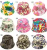 30 Colors Outdoor hat Children grid Bucket Hat Casual Flower Sun Printed Basin Canvas Topee kids fisherman caps Baby Beanie Caps M429