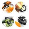 Éplucheur multifonction 4 en 1 à 360 degrés, rotatif, pour carottes, melon, légumes, fruits, trancheur, zesteurs, accessoires de cuisine, outils