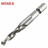 6pcs/set Hand Tap Drill Hex Shank HSS Screw Spiral Point Thread Metric Plug Drill Bits M3 M4 M5 M6 M8 M10 Hand Tools