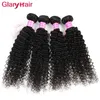 2017 Peinado muy popular Kinky Curly Virgin Bundle Ofertas Paquetes de cabello brasileño Soft Glary Cabello humano teje Productos para el cabello Remy