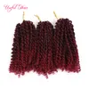 Malibob Crochet Braids Hair Extensions 6Lots för ett huvud Få present En krok Mali Bob 8Inch Marlybob Kinky Curly Hair Syntetisk Barering