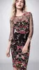 Sexig broderi Kvinnor Sheath Dress Sheer Lace Patchwork Klänningar 119A715