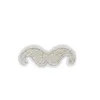 10PCS White Mustache Patches for Clothing Bags Iron on Transfer Applique Patch for Jacket Jeans DIY Sew on Embroidery Badge