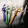 Curved Oil burners Glass Pipes glass bong with color glass balancer water pipe skull e shisha