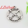 Hot ! 100pcs Antique Silver Zinc Alloy Single-sided Field Hockey Charms 19x23mm DIY Jewelry A-450