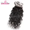 Fermeture de vagues naturelles vierge cheveux humains 4x4 5x5 6x6 Brésilien Remy Hair Nautral Curl Wave Top Lace Fertures