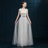 Lange avondjurken elegante kant tule bruid jurk 2017 Nieuwe Collectie Zien via Back Ball Prom Party Homecoming / Graduation Formal Dress