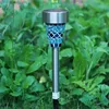 6pcs Solar Power LED Lawn Light Mosaic Glass Garden 6pcs Lamp Stainless Steel Solar Energy For Garden Yard Path Outdoor Lighting