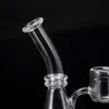 Quartz Thermal Beaker Double Tube Rökningstillbehör med presentförpackare Bägare Pukin Beagle Thermal P Banger Bong Dab Oil Rig