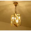 Willlustr lampada a sospensione in rame lampada a sospensione in ottone candela Lampadario moderno illuminazione a sospensione americano elegante country nordico