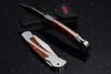 2017 Nieuwe EDC Pocket Folding Mes 440C Satin Blade Wood Handle EDC Pocket Messen Buiten Survival Tactital Mes met nylon tas