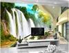 HD Waterfall Landscape TV Mural Mural 3D Tapeta 3D Papiery ścienne dla TV Tacdrop2231501