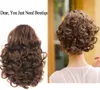 Clip in Pretty Girls and women039s Fashion Big hair bun Wig Curly hair Chignon luxurious headwear Fashion Ponytail Scrunchie Wo7201180