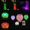 Umlight1688 Lumières LED submersibles avec télécommande alimentée par batterie Qoolife RVB Lumière imperméable à changement de couleur multicolore pour vase BaseFlo3813976
