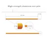10pcs/lot 11 Sections 405cm Camping Hiking Travel Aluminum Alloy Replacement Spare Tent Poles Rod Bar