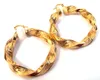 Huge Heavy Big ed 14K Yellow Real solid Gold Filled Womens Hoop Earrings supply the first class after-s ser239j