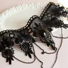 Collier de mariée gothique vampire en perles de dentelle 2017 en stock longueur 32-40 cm fée dentelle Lady Punk collier détachable pour les soirées de mariage