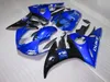 Gratis Anpassa Fairing Kit för Yamaha YZF R6 03 04 05 Blue Black Fairings Set YZF R6 2003 2004 2005 OT32