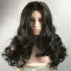 Hochwertige Echthaar-Perücken, lange schwarze Wellenperücke, Spitzenfront-Perücken, leimlose Vollspitze-Perücken für Damen, elegantes lockiges Haar, bea4097113899