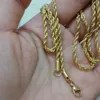 Collana di catene fai da te Brand per ciondolo Uomini / donne gioielli in oro oro in acciaio inox 3mm intrecciato catena corda all'ingrosso