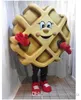 Hot Waffle JM Smucker Mascot Figurino personalizado Kits Fancy Kits Mascotte Fantasma Costume de Carnaval