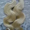 Blonde Echthaarverlängerungen Keratin 100s Keratin Haarverlängerung U Tip Extensions 100g Körperwelle vorgebundene Echthaarverlängerungen
