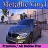 Matowy Metaliczny Brązowy / Czarny Shift Wrap Vinyl Folia z Powietrzem Bańka Free Car Wrap Pokrycie Skóry Folia Folia Rozmiar graficzny 1.52 * 20m / Roll 5x67ft