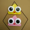 Doce Dos Desenhos Animados 3D Big Eyes Lentes De Contato Caso Caixa Coruja Sapo Forma Animal Lente de Contato Caso Frete Grátis F20171073