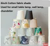 Europa en Amerika stijl 6 inch e27 katoen stof lamp covershades gebruikt voor kleine tafellampen wandlampen lamp kroonluchter verlichting onderdelen