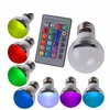 새로운 판매 E27 E14 3W RGB LED 16 색 변경 조명 램프 전구 오팔 커버 Dimmable LED RGB 전구 조명 + 24 키 무선 원격 컨트롤러