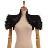 Retro victoriano mujer cuello con volantes accesorios de disfraces Medieval fiesta de Halloween hombro Wrap2870